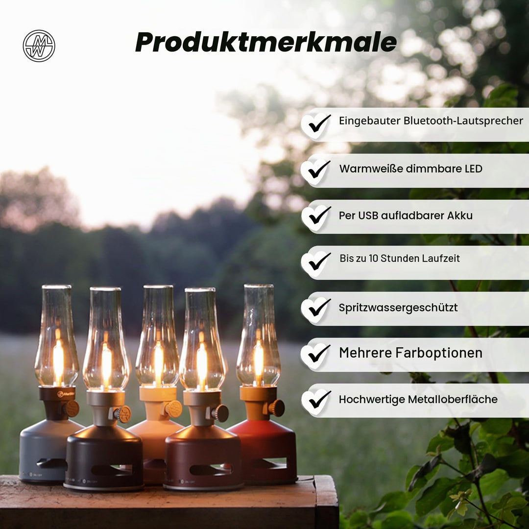 LED-Leuchte mit Bluetooth-Lautsprecher Corn-Gold Outdoor dimmbar - Bild 2