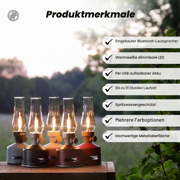 LED-Leuchte mit Bluetooth-Lautsprecher Corn-Gold Outdoor dimmbar - Bild 2