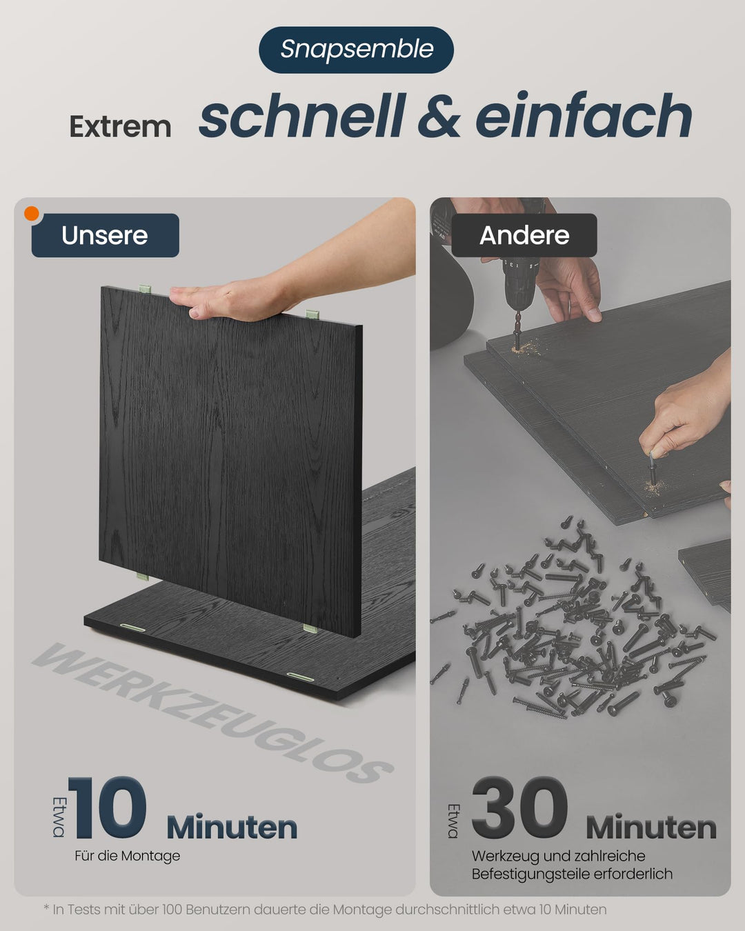 Katzenklo-Schrank Holz werkzeuglos schwarz 56x45x46 cm 60kg - Bild 3