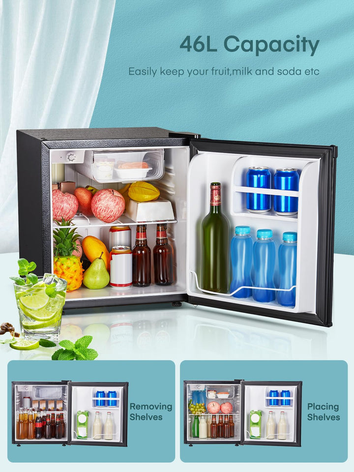 Mini Kühlschrank 46L mit Eisfach, leise 42dB, 7-stufig regelbar - Bild 2