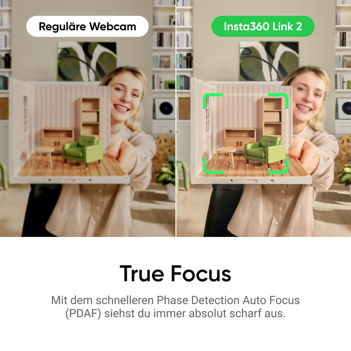 4K Webcam mit 1/2"-Sensor, KI-Tracking &amp; Stativ-Bundle für PC/Mac - Bild 6