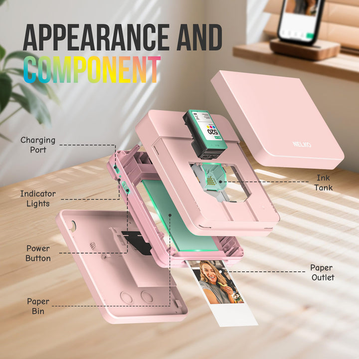 Fotodrucker fuer Smartphone kompakt Rosa ZINK-Sofortdruck - Bild 3