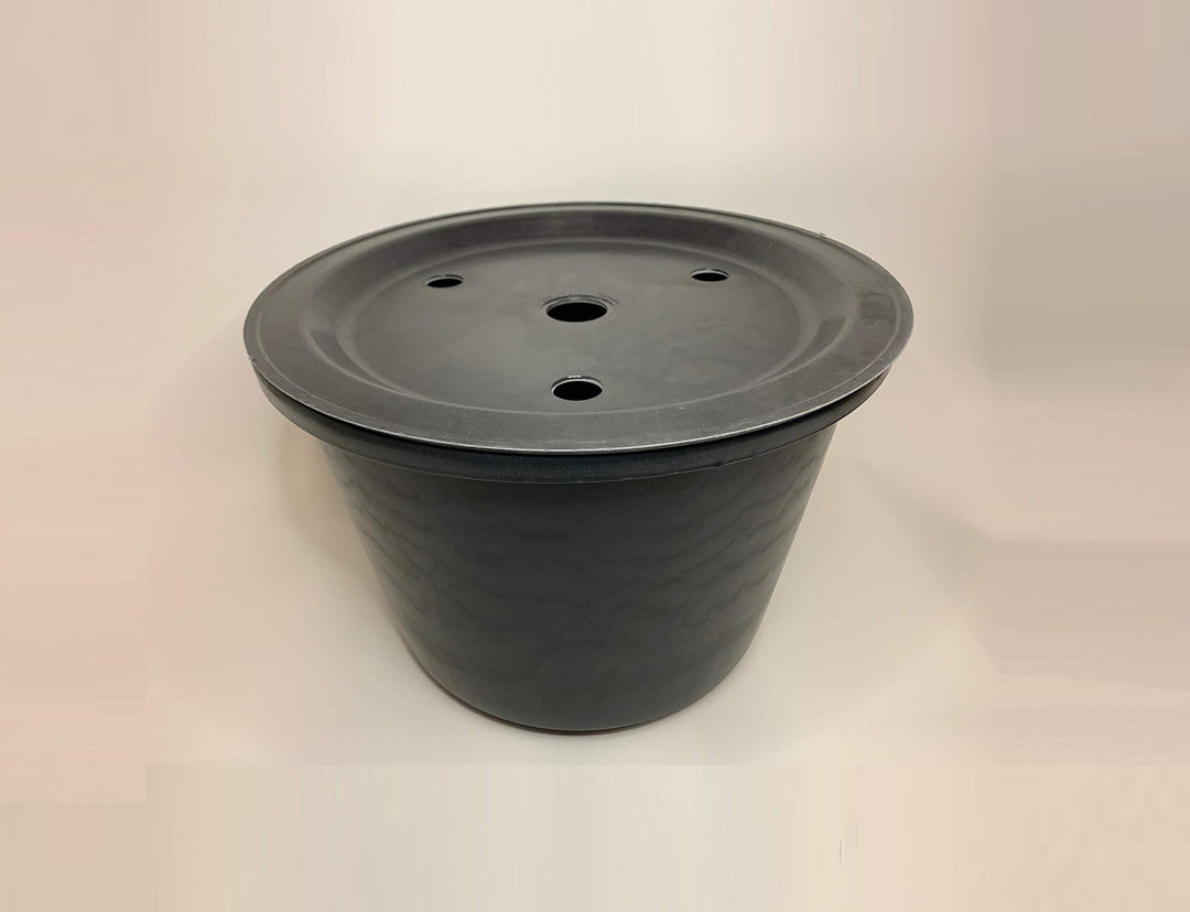 Brunnenbecken PE rund 45 cm frostsicher mit GFK-Deckel 35 L