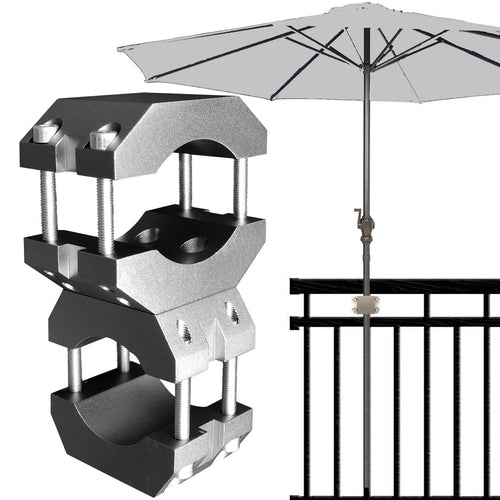 Sonnenschirmhalter Aluminium für Balkongeländer ohne Bohren