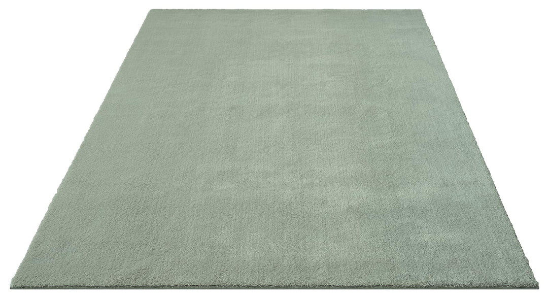 Teppich Felloptik Kurzflor waschbar Anti-Rutsch Grün 240x340 cm - Bild 4