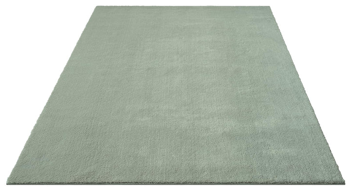 Teppich Felloptik Kurzflor waschbar Anti-Rutsch Grün 240x340 cm - Bild 4