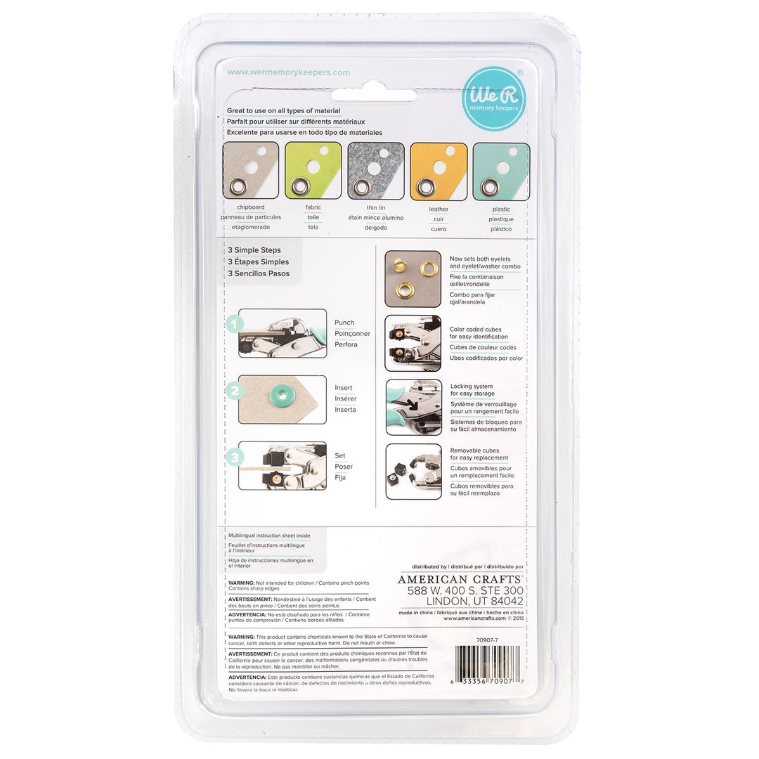Lochstanze und Ösensetzer 2-in-1 für Papier, Leder und Metall - Bild 5