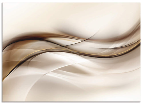 Küchenrückwand Aluminium Abstrakte Welle Braun 70x50 cm
