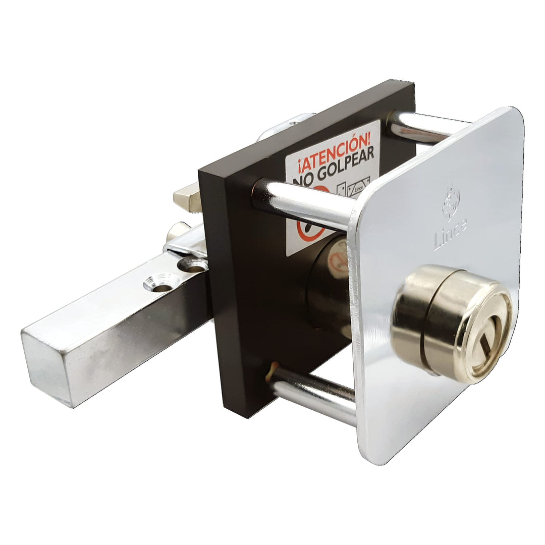 Sicherheitsriegel Chrom stossresistent Anti-Bumping 74x85mm - Bild 2
