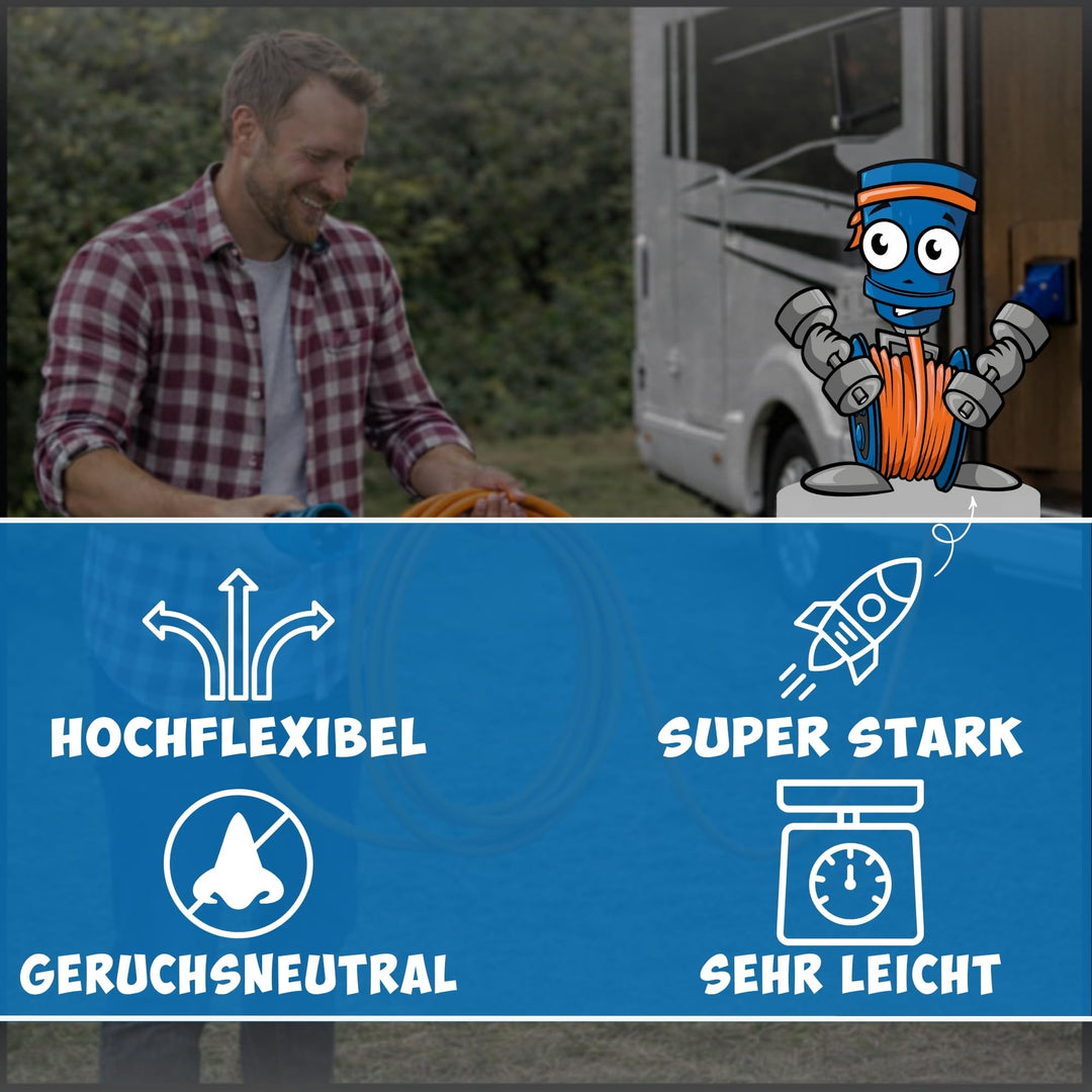 CEE Verlängerungskabel 3G 2,5mm² 25m PUR Aussenbereich orange - Bild 8