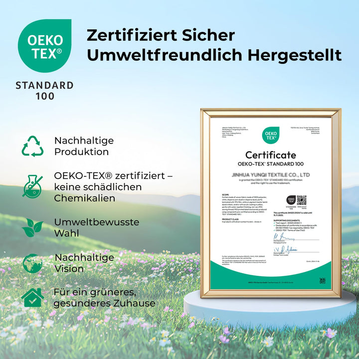 Verdunklungsvorhänge 100% Blickdicht Hellbeige 2er-Set 245x140 cm - Bild 12