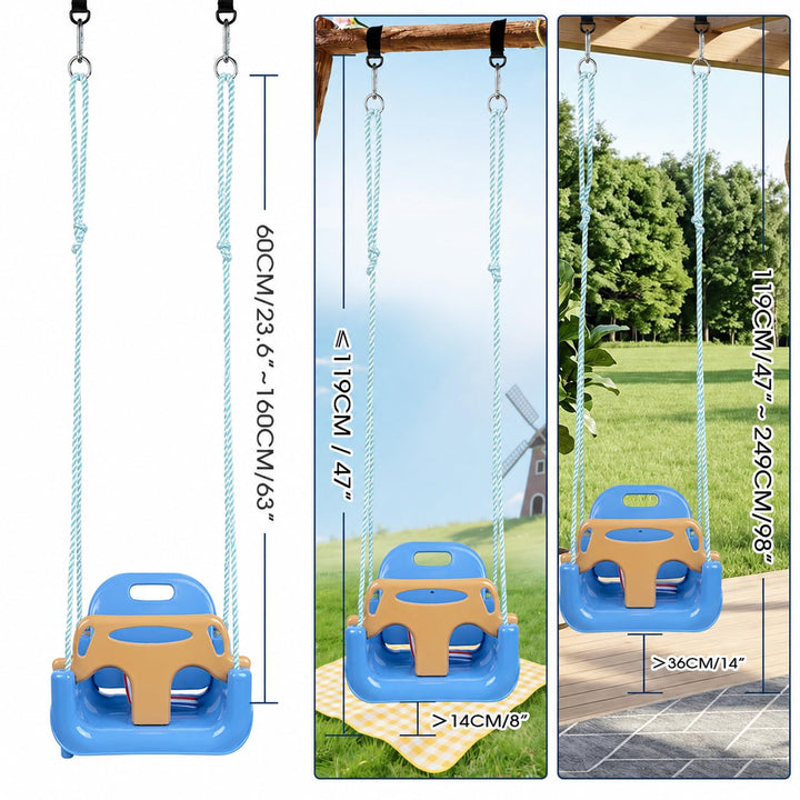 Kinderschaukel 3-in-1 Indoor Outdoor verstellbar 6 Monate bis 6 Jahre - Bild 4