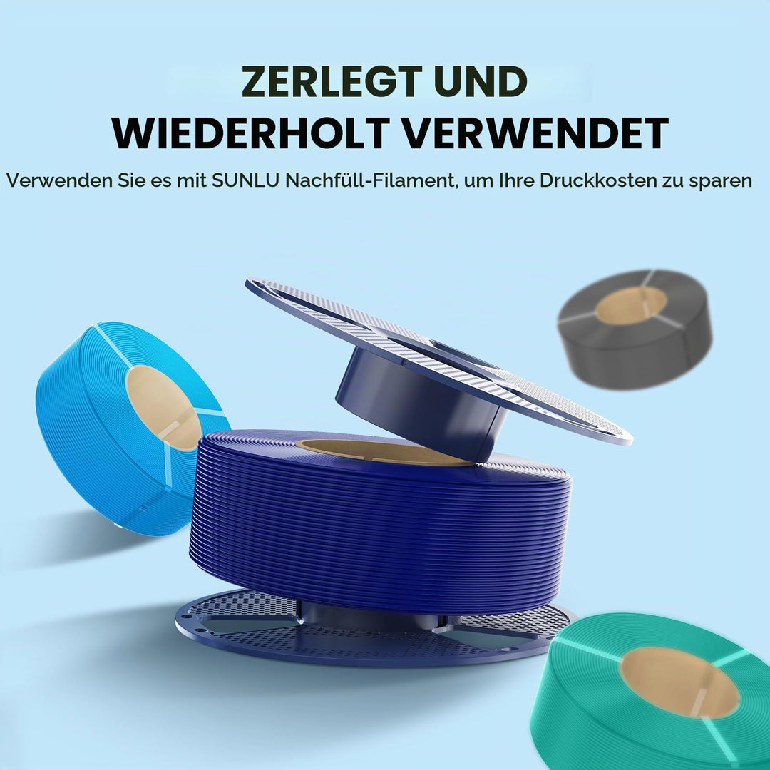PLA Filament Grau 1.75mm 4x1kg Spulen vakuumverpackt - Bild 6