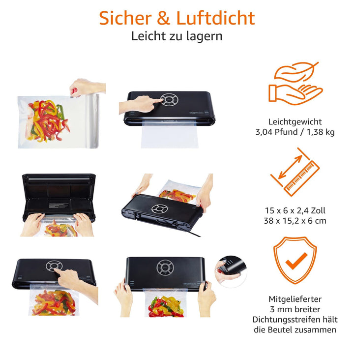 Vakuumierer 30 cm Nahtbreite mit 10 Beuteln für Sous-Vide - Bild 2
