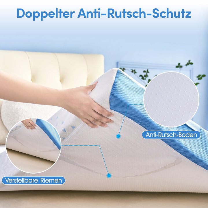 Matratzen-Topper 180x200 cm Memory-Schaum H5/H6 7-Zonen Wendbar - Bild 6