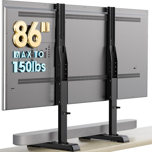 TV Standfuss höhenverstellbar 7 Stufen für 24–86 Zoll VESA 800x600