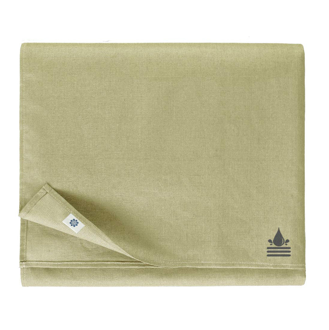 Tischdecke Leinen wasserabweisend Beige 147x300 cm Outdoor