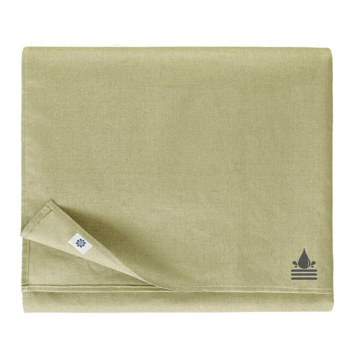 Tischdecke Leinen wasserabweisend Beige 147x300 cm Outdoor