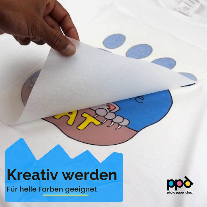 Transferpapier Inkjet A4 für helle &amp; dunkle Textilien 70 Blatt - Bild 2