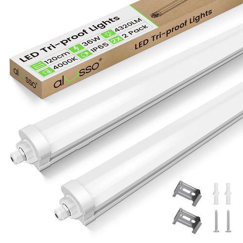 LED Feuchtraumleuchte 120 cm 4000K IP65 Neutralweiss 2er-Set