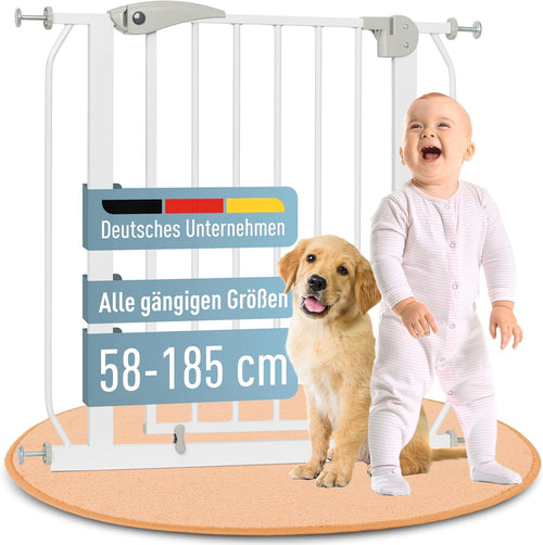 Treppenschutzgitter zum Klemmen ohne Bohren 75-85 cm weiss