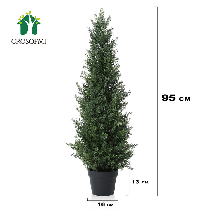 Künstlicher Zedernbaum 95 cm im Topf 2er Set Outdoor - Bild 6