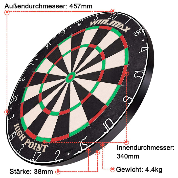 Dartscheibe Sisal Profi-Turniermaß für Steel- und Softdarts - Bild 7