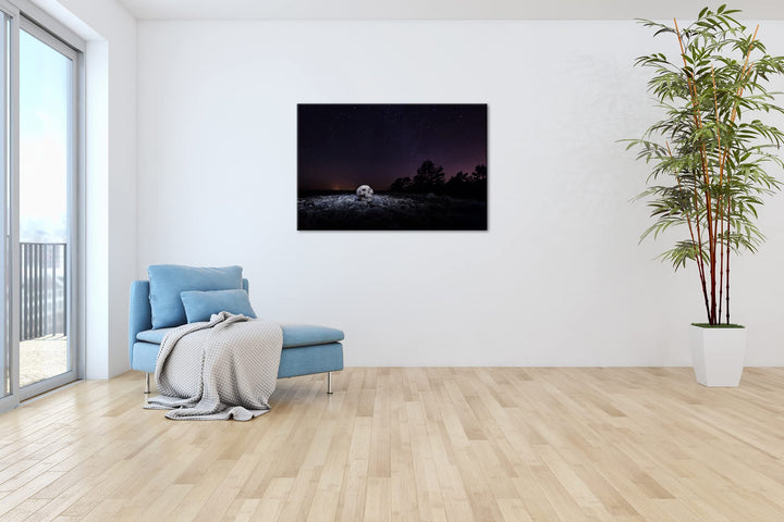 Leinwandbild Schädel Sternenhimmel XXL Kunstdruck 80x60 cm - Bild 4