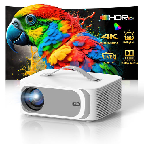 4K Beamer 1600 ANSI Dolby Audio WiFi 6 HDR10+ mit Smart-System