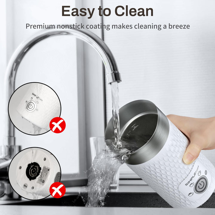 Milchaufschäumer Elektrisch 4-in-1 300 ml Antihaftbeschichtung Weiss - Bild 5