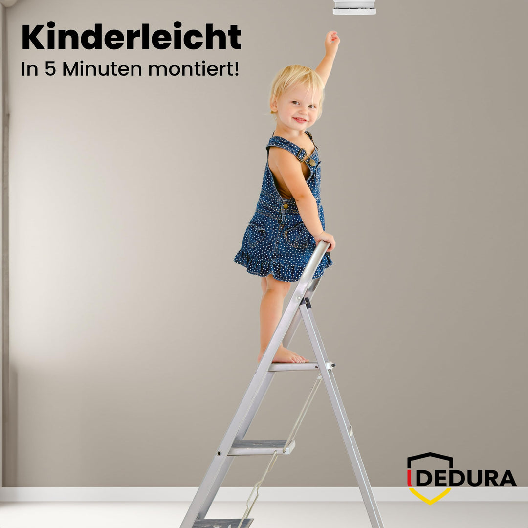 Rauchmelder 10er Set DIN EN14604 mit 9V Batterie und Magnethalterung - Bild 3