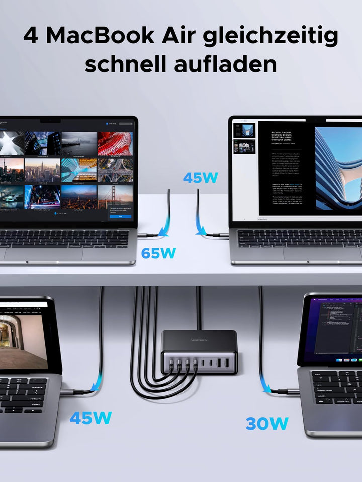 USB-C Ladestation 200W 8-Port für Laptop Tablet Smartphone - Bild 5