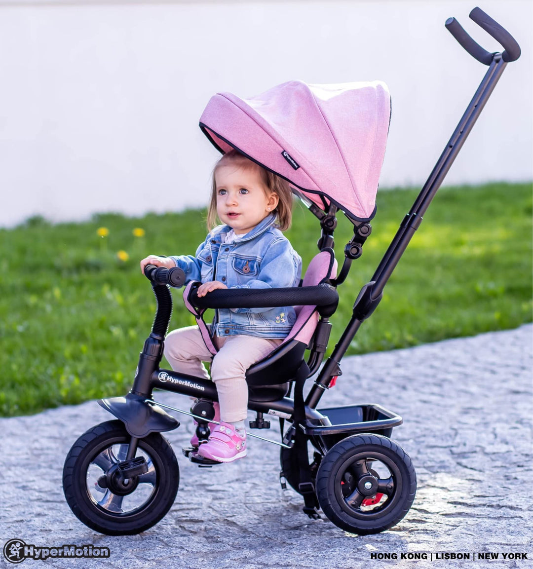 Dreirad mit Schubstange 3-in-1 mitwachsend Rosa 1-4 Jahre - Bild 4