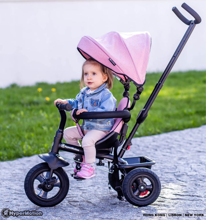 Dreirad mit Schubstange 3-in-1 mitwachsend Rosa 1-4 Jahre - Bild 4