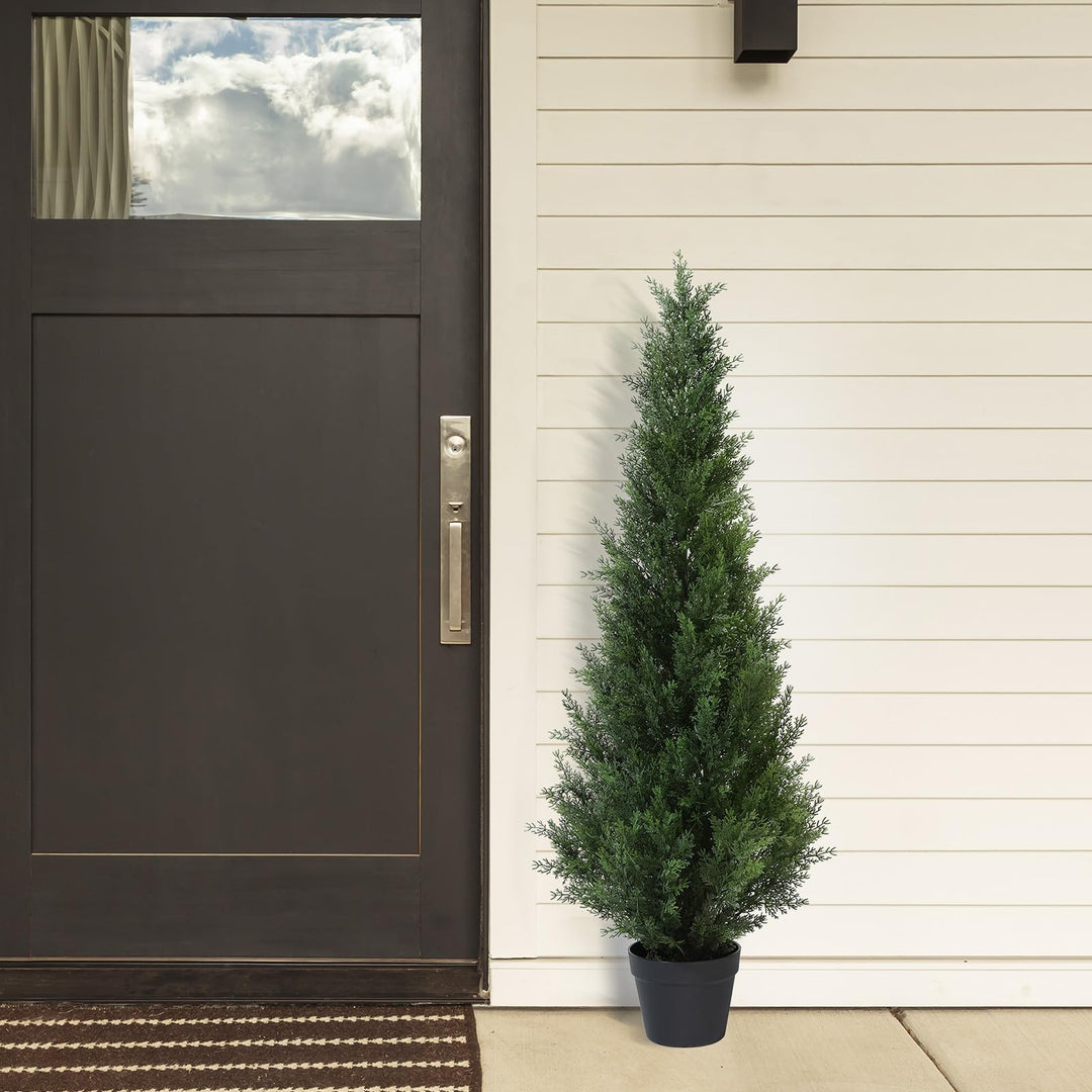 Kunstpflanze Zedernbaum 125 cm im Topf 2er-Set Outdoor - Bild 2