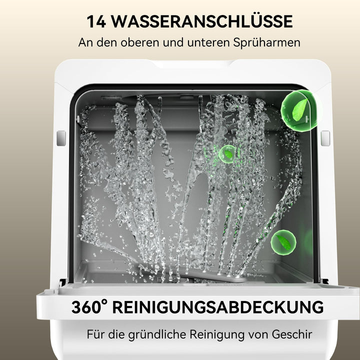Tischgeschirrspüler 5 Gedecke 7+3 Programme mit Heisslufttrocknung - Bild 6