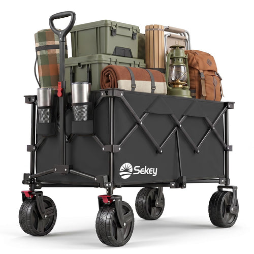 Bollerwagen faltbar 200L 200kg All-Terrain-Räder mit Bremse
