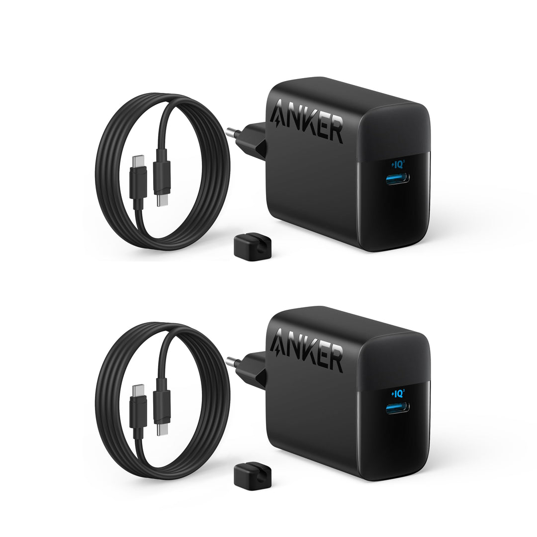 USB-C Ladegerät 45W PPS-Schnellladen mit 2 Kabeln, 2er-Set