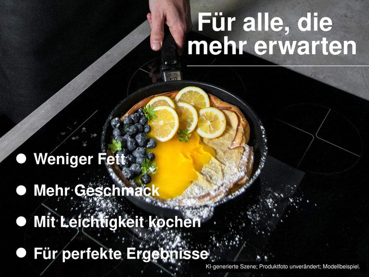 Bratpfanne Aluguss 32 cm Lotan Antihaft fester Stiel Backofenfest - Bild 6