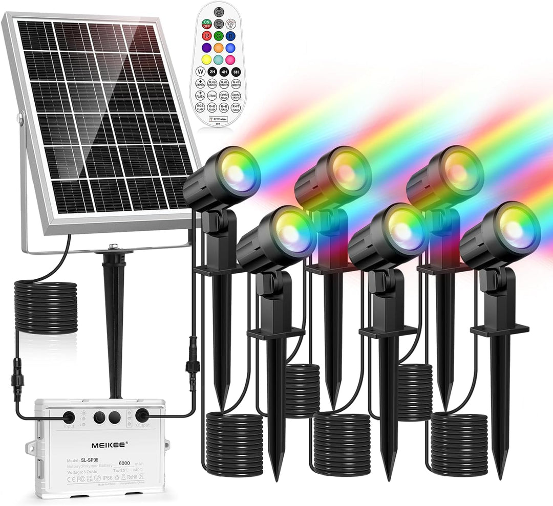 Solar Gartenleuchte RGB+Weiss 600lm IP66 mit Fernbedienung