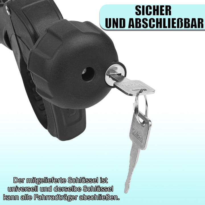 Fahrradrahmenhalter 3er-Set 25/32/45 cm abschliessbar für Heckträger - Bild 5
