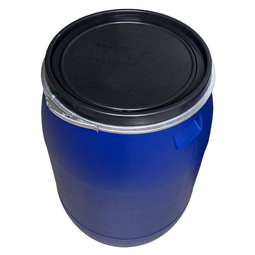 Weithalsfass 220 Liter HDPE mit Deckel Blau Regentonne Kunststoff - Bild 9