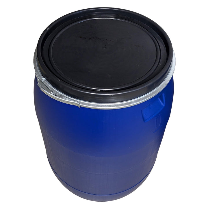 Weithalsfass 220 Liter HDPE mit Deckel Blau Regentonne Kunststoff - Bild 9