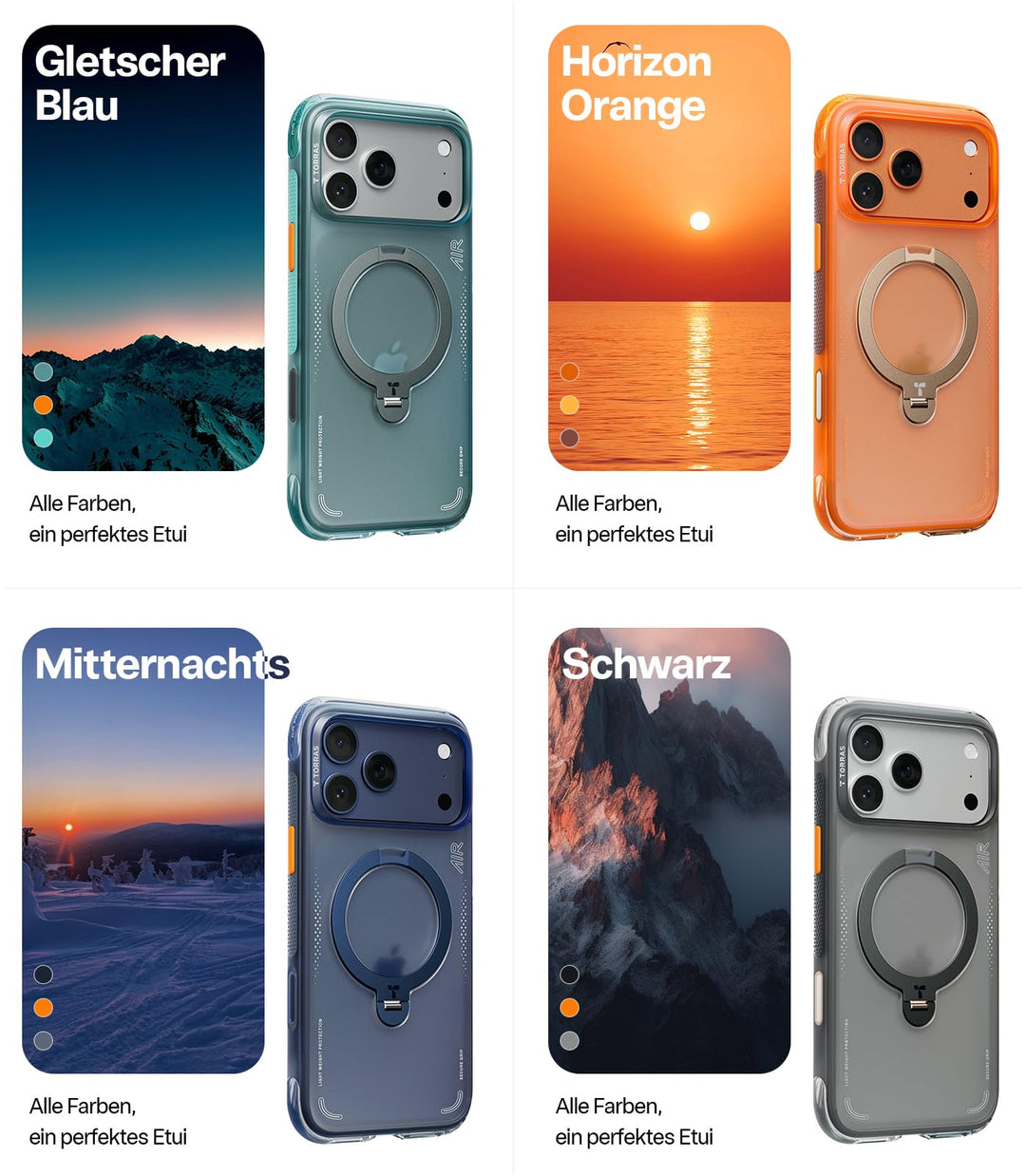 iPhone 17 Pro Max Hülle Airbag MagSafe 360°-Ring Militärstandard - Bild 7