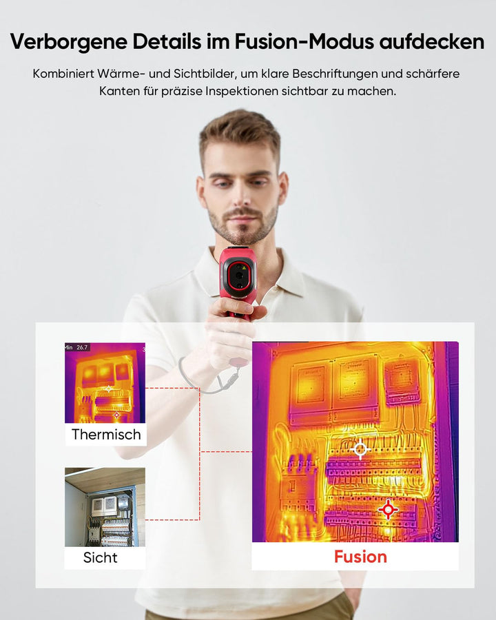 Wärmebildkamera 240x240 SuperIR mit Laserpointer 20Hz -20 bis 400°C - Bild 2