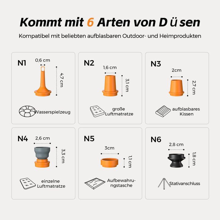 Elektrische Luftpumpe Mini 5,0 kPa 500 L/min mit Campinglampe - Bild 8