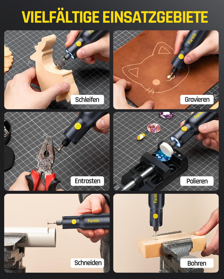 Akku-Multifunktionswerkzeug bürstenlos 5-Gang 55-tlg. Set für DIY - Bild 7