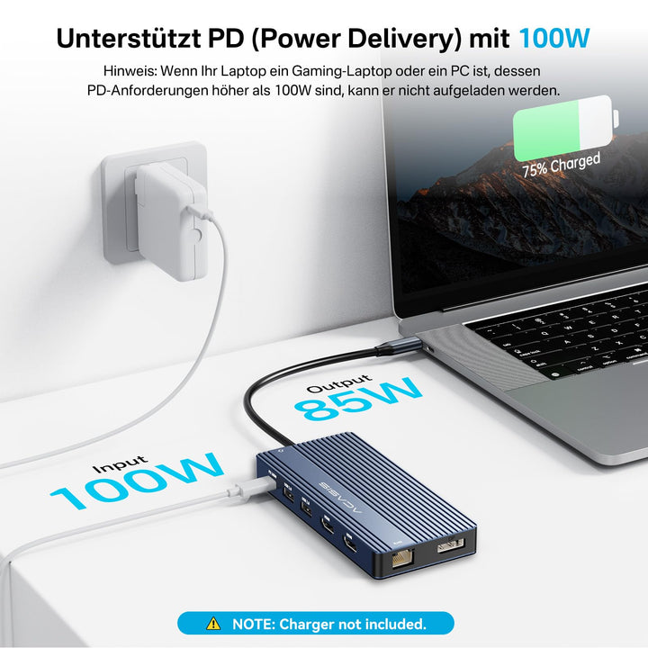 USB-C Docking Station 14-in-1 Triple Display 4K@60Hz PD 100W - Bild 7