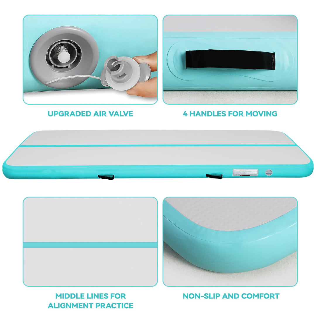 Aufblasbare Turnmatte 3m x 1m x 10cm mit Elektropumpe, PVC - Bild 8