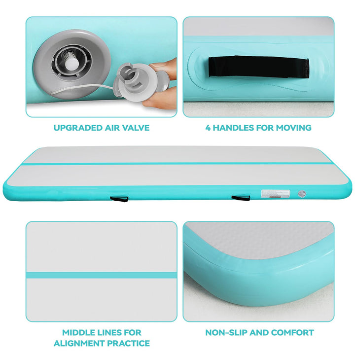 Aufblasbare Turnmatte 3m x 1m x 10cm mit Elektropumpe, PVC - Bild 8
